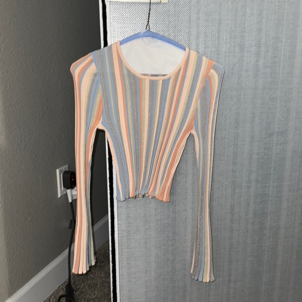 RONNY KOBO Long sleeve crop top